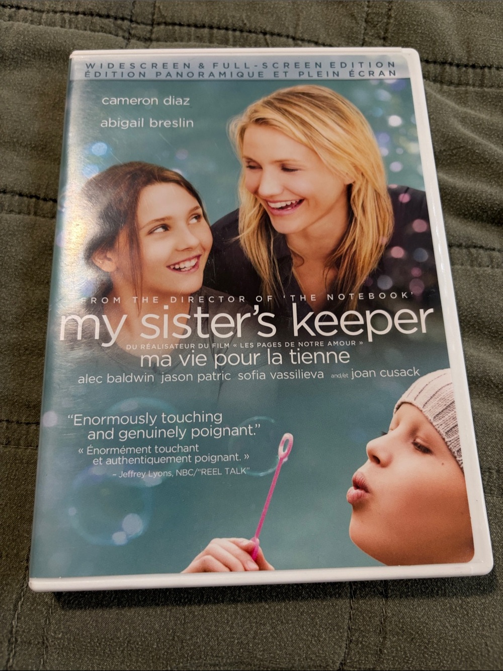 My Sister's Keeper DVD - Teal Cover, Family Drama